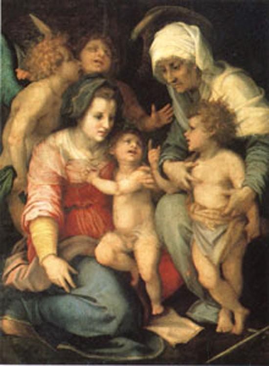 Andrea del Sarto The Holy Family with Angels (mk05) France oil painting art